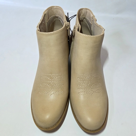 New Frye & Co Jude Ankle Beige Cream Boho Cowgirl Moto Biker Casual Boots Sz 7.5 - Picture 6 of 13
